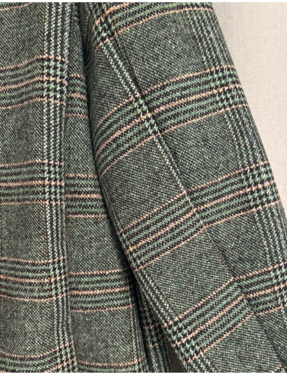 MELLODAY Olive Plaid Faux Fur-Lined Coat - Picture 4 of 4